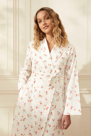 Floral cotton robe - YOLKE