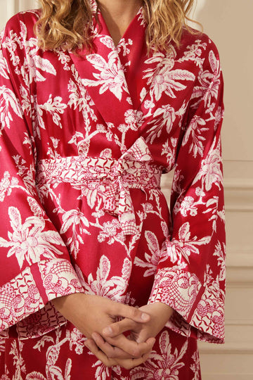 Kimono silk robe - YOLKE