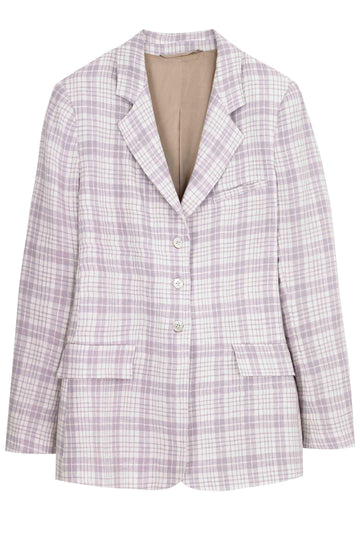 Lilac Linen Jacket - YOLKE