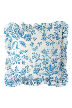 Ruffle linen cushion - YOLKE